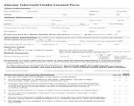 Vaccine Intake Forms