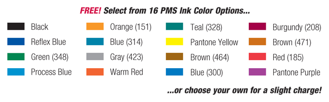 Standard Plus Continuous Forms Color Options