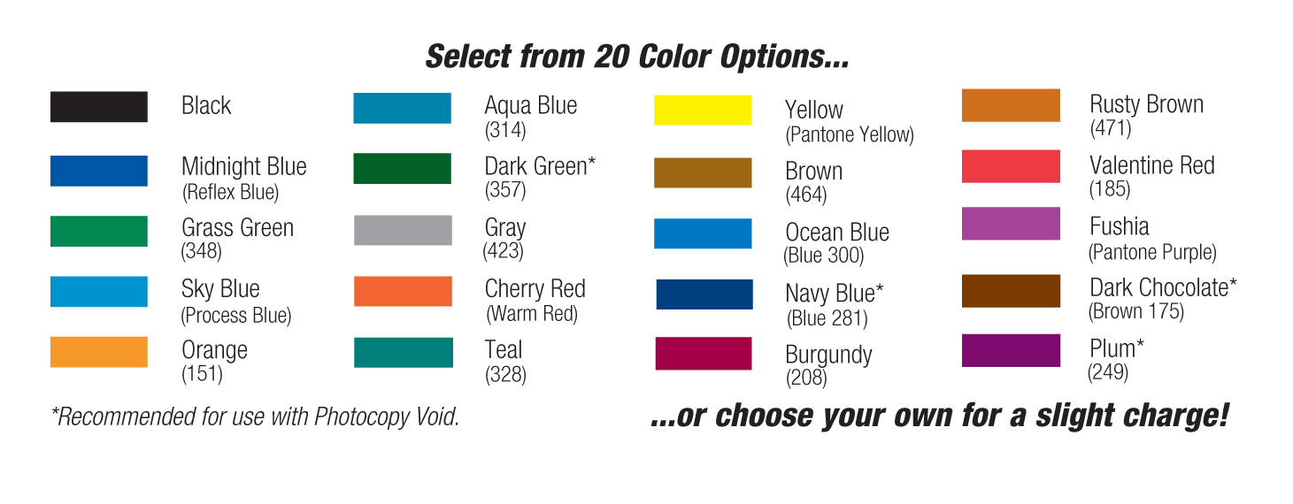 Standard Color Options